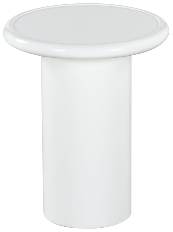 Safavieh Lollita Round Concrete Accent Table With High Gloss Finish - Modern Minimalist Design For Any Space White 100% Concrete Sfv2622b