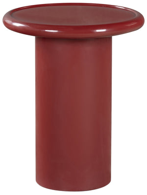Safavieh Lollita Round Concrete Accent Table With High Gloss Finish - Modern Minimalist Design For Any Space Red 100% Concrete Sfv2622c