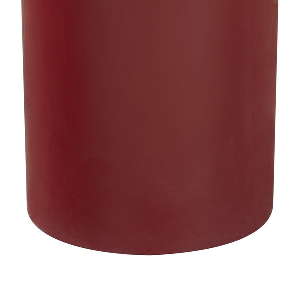 Safavieh Lollita Round Concrete Accent Table With High Gloss Finish - Modern Minimalist Design For Any Space Red 100% Concrete Sfv2622c