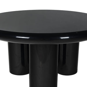 Safavieh Lollita Round Concrete Coffee Table With High Gloss Finish - Modern Elegance For Your Living Space Black Cast Gfrc Concrete ,High Gloss Finish Sfv2623a-2bx