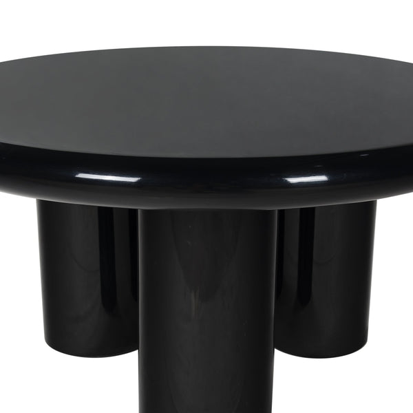 Safavieh Lollita Round Concrete Coffee Table With High Gloss Finish - Modern Elegance For Your Living Space Black Cast Gfrc Concrete ,High Gloss Finish Sfv2623a-2bx