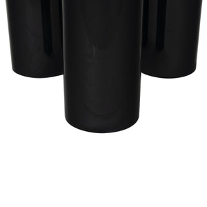 Safavieh Lollita Round Concrete Coffee Table With High Gloss Finish - Modern Elegance For Your Living Space Black Cast Gfrc Concrete ,High Gloss Finish Sfv2623a-2bx