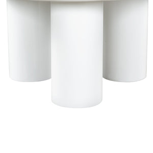 Safavieh Lollita Round Concrete Coffee Table With High Gloss Finish - Modern Elegance For Your Living Space White Cast Gfrc Concrete ,High Gloss Finish Sfv2623b-2bx