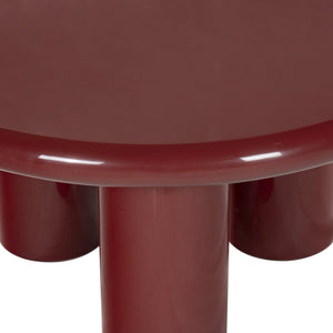 Safavieh Lollita Round Concrete Coffee Table With High Gloss Finish - Modern Elegance For Your Living Space Red Cast Gfrc Concrete ,High Gloss Finish Sfv2623c-2bx