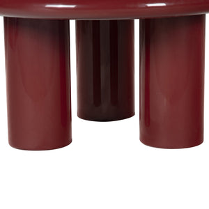 Safavieh Lollita Round Concrete Coffee Table With High Gloss Finish - Modern Elegance For Your Living Space Red Cast Gfrc Concrete ,High Gloss Finish Sfv2623c-2bx