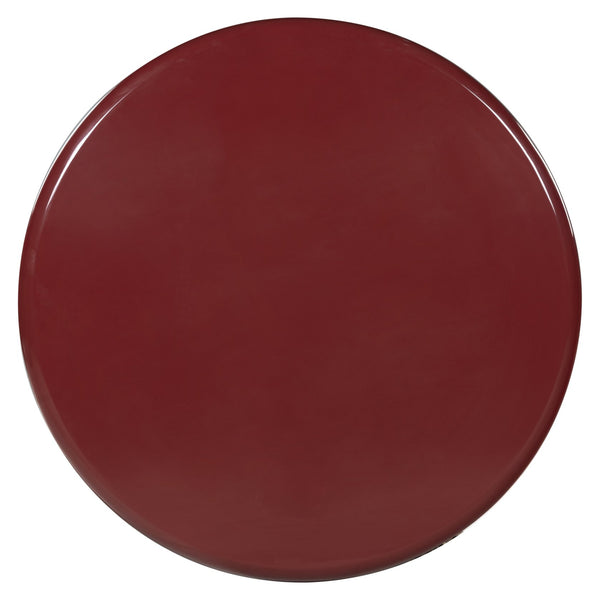 Safavieh Lollita Round Concrete Coffee Table With High Gloss Finish - Modern Elegance For Your Living Space Red Cast Gfrc Concrete ,High Gloss Finish Sfv2623c-2bx