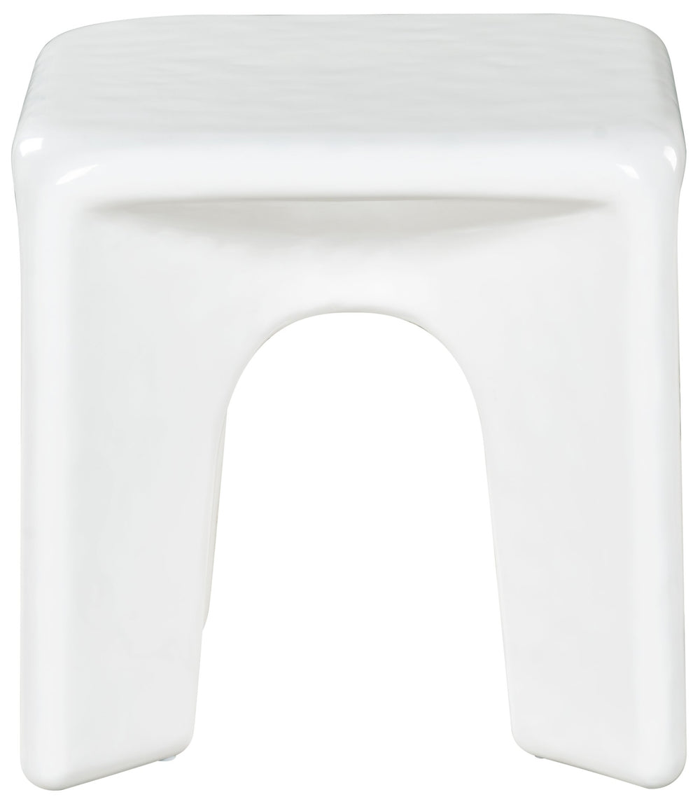 Mayalin Square High Gloss Accent Table — Compact 22" Gfrc Concrete Side Table For Modern Spaces