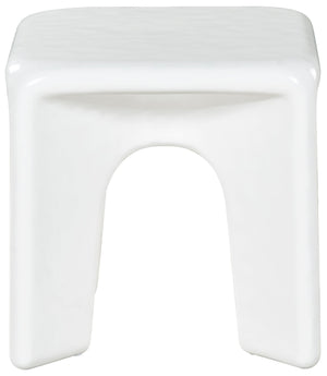 Mayalin Square High Gloss Accent Table — Compact 22" Gfrc Concrete Side Table For Modern Spaces