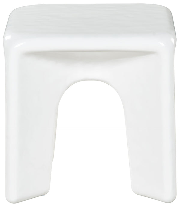 Mayalin Square High Gloss Accent Table — Compact 22" Gfrc Concrete Side Table For Modern Spaces