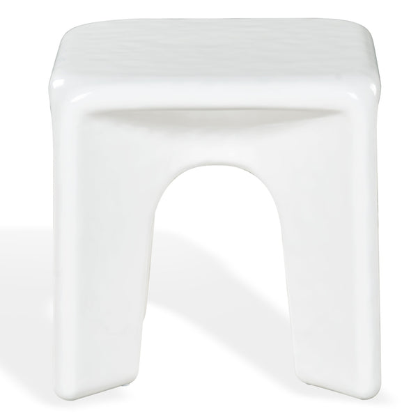 Mayalin Square High Gloss Accent Table — Compact 22" Gfrc Concrete Side Table For Modern Spaces