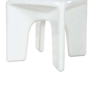Mayalin Square High Gloss Accent Table — Compact 22" Gfrc Concrete Side Table For Modern Spaces