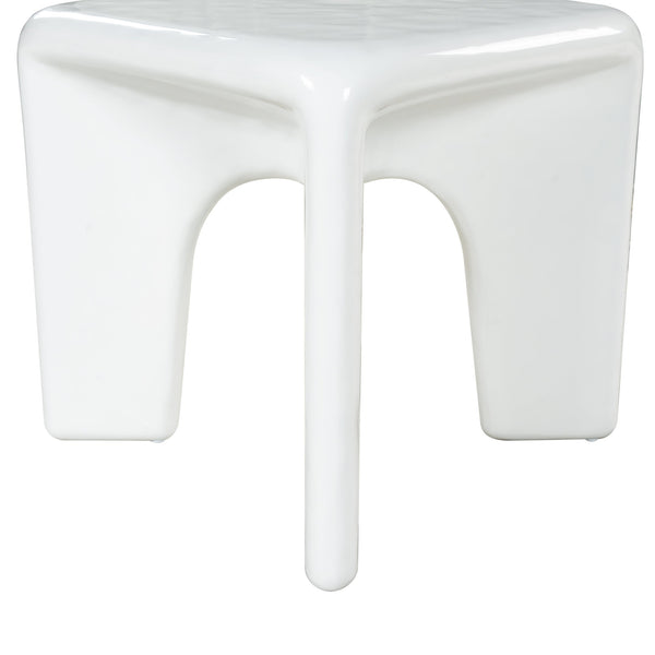 Mayalin Square High Gloss Accent Table — Compact 22" Gfrc Concrete Side Table For Modern Spaces