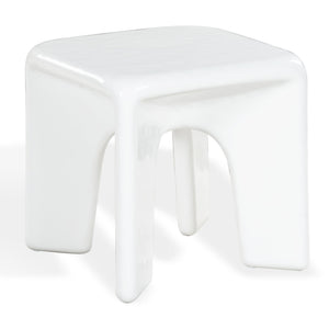 Mayalin Square High Gloss Accent Table — Compact 22" Gfrc Concrete Side Table For Modern Spaces