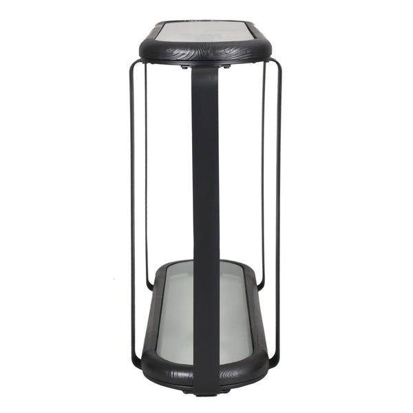 Safavieh Tyrese Metal And Glass Console Table - Elegant Black Frame & Clear Top For Modern Living Spaces Black ,Clear 20% Metal,41% Glass,39% Wood Sfv3006a