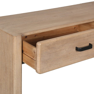 Safavieh Wynnrosa 2 Drawer Wood Console Table - Elegant Design With Dual Storage Drawers For Home Decor Natural 1% Metal,34% Cork Veneer,36% Wood,29% Manufactured Wood Sfv3007a