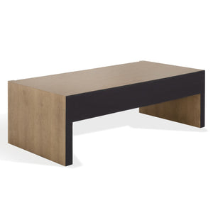 Safavieh WYNNROSA 2-Drawer Coffee Table - Rustic Charm Meets Modern Utility for Stylish Living Rooms Natural SFV3008A