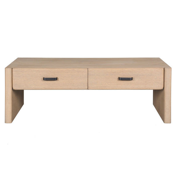 Safavieh Wynnrosa 2 Drawer Wood Coffee Table - Elegant Centerpiece For Stylish Living Spaces And Versatile Use Natural 1% Metal,35% Cork Veneer,38% Wood,26% Manufactured Wood Sfv3008a