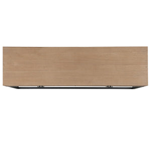 Safavieh Sherriandra 2 Drawer Console Table - Elegant Wood & Metal Design For Stylish Living Spaces Natural ,Black 10% Metal,35% Cork Veneer,30% Wood,25% Manufactured Wood Sfv3010a