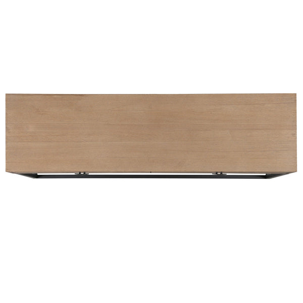 Safavieh Sherriandra 2 Drawer Console Table - Elegant Wood & Metal Design For Stylish Living Spaces Natural ,Black 10% Metal,35% Cork Veneer,30% Wood,25% Manufactured Wood Sfv3010a