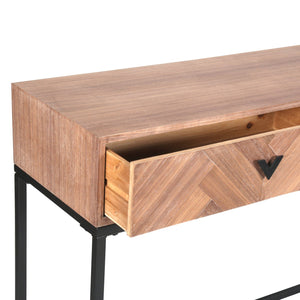 Safavieh Sherriandra 2 Drawer Console Table - Elegant Wood & Metal Design For Stylish Living Spaces Walnut ,Black 10% Metal,35% Cork Veneer,30% Wood,25% Manufactured Wood Sfv3010b