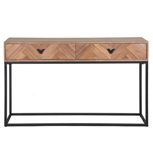 Safavieh Sherriandra 2 Drawer Console Table - Elegant Wood & Metal Design For Stylish Living Spaces Walnut ,Black 10% Metal,35% Cork Veneer,30% Wood,25% Manufactured Wood Sfv3010b