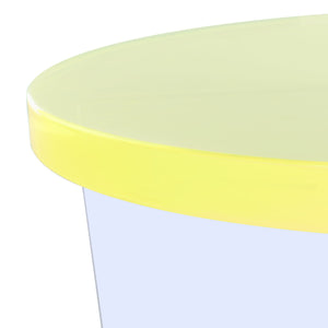 Safavieh Edwards Acrylic Accent Table Neon Yellow Acrylic, Acrylic Sfv3108C