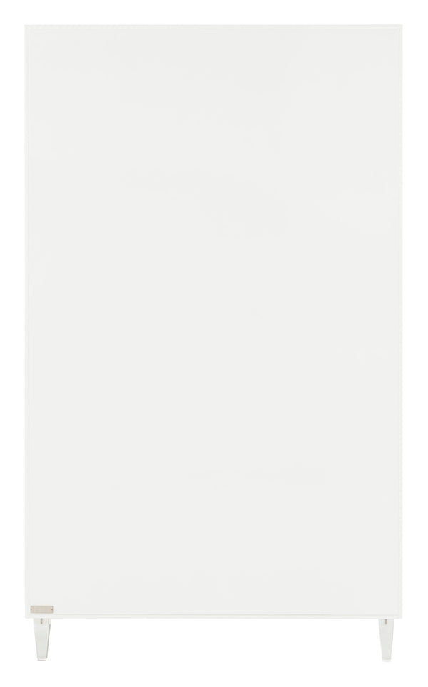 Safavieh Arcelia Acrylic Eglomise Cabinet White Antique Mirror ,Lucite ,Brass, Antique Mirror ,Lucite ,Brass Sfv3544A