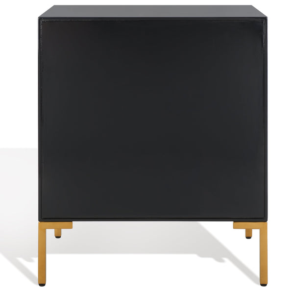 Safavieh Lucian 3-drawer Side Table In Black And Brass – Elegant Accent Piece For Modern Interiors Black ,Brass  Sfv3559a