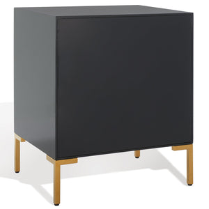 Safavieh Lucian 3-drawer Side Table In Black And Brass – Elegant Accent Piece For Modern Interiors Black ,Brass  Sfv3559a