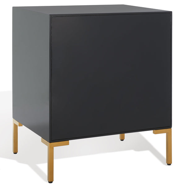 Safavieh Lucian 3-drawer Side Table In Black And Brass – Elegant Accent Piece For Modern Interiors Black ,Brass  Sfv3559a