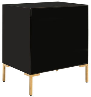 Safavieh Lucian 3-drawer Side Table In Black And Brass – Elegant Accent Piece For Modern Interiors Black ,Brass  Sfv3559a