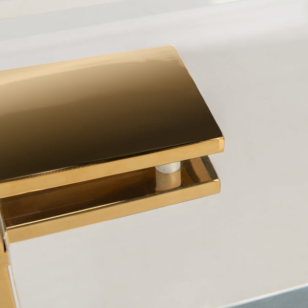 Safavieh MARS Chic Acrylic Drink Table - Clear Top & Gold Frame - Modern Minimalist Accent for Any Space SFV3563A