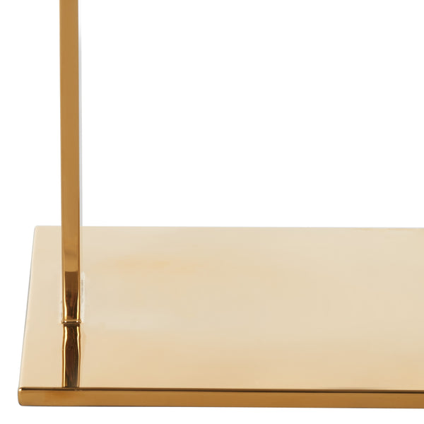 Safavieh Mars Acrylic Drink Table - Chic Brass And Black Terrazzo Design For Modern Living Room Elegance Brass ,Black Terrazzo (Cararra Marble Mixed With Resin Oil) ,Metal Sfv3563c