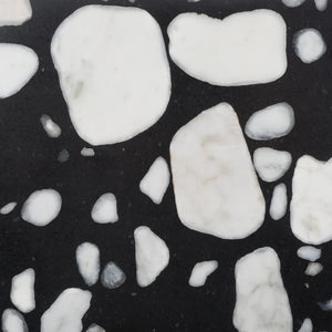 Safavieh Mars Acrylic Drink Table - Chic Brass And Black Terrazzo Design For Modern Living Room Elegance Brass ,Black Terrazzo (Cararra Marble Mixed With Resin Oil) ,Metal Sfv3563c