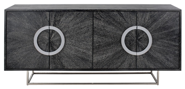 Safavieh Iggy Modern Sideboard XII23 Black Cerused Oak / Nickel Wood / Metal SFV3586B