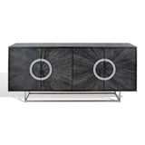 Safavieh Iggy Modern Sideboard XII23 Black Cerused Oak / Nickel Wood / Metal SFV3586B