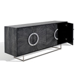 Safavieh Iggy Modern Sideboard XII23 Black Cerused Oak / Nickel Wood / Metal SFV3586B