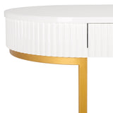 Safavieh Estella Modern Desk White / Gold Wood / Metal SFV3587A-2BX