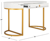 Safavieh Estella Modern Desk White / Gold Wood / Metal SFV3587A-2BX