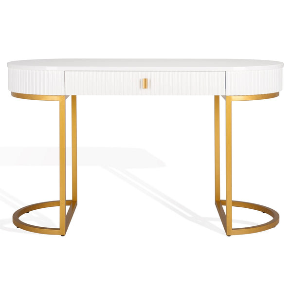 Safavieh Estella Modern Desk White / Gold Wood / Metal SFV3587A-2BX