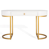 Safavieh Estella Modern Desk White / Gold Wood / Metal SFV3587A-2BX