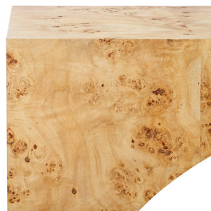 Safavieh KATELYNN Burled Mappa Console Table - Elegant Modern Design with Striking Arch for Stylish Display Natural SFV3590A