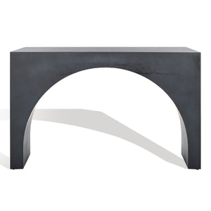 Safavieh KATELYNN Burled Mappa Console Table - Elegant Modern Design with Striking Arch for Stylish Display Grey SFV3590B