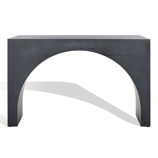 Safavieh KATELYNN Burled Mappa Console Table - Elegant Modern Design with Striking Arch for Stylish Display Grey SFV3590B