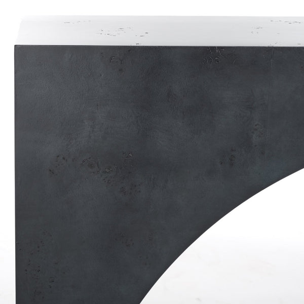 Safavieh KATELYNN Burled Mappa Console Table - Elegant Modern Design with Striking Arch for Stylish Display Grey SFV3590B