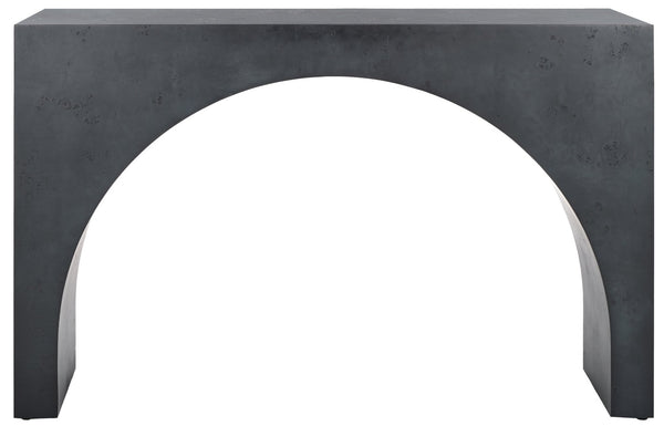 Safavieh KATELYNN Burled Mappa Console Table - Elegant Modern Design with Striking Arch for Stylish Display Grey SFV3590B