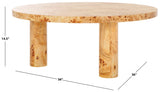 Safavieh Everbella Burled Mappa Coffee Table Natural Veneer / Mdf / Pvc SFV3591A