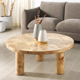 Safavieh Everbella Burled Mappa Coffee Table Natural Veneer / Mdf / Pvc SFV3591A