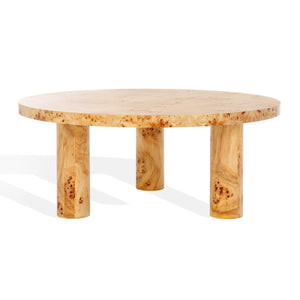 Safavieh Everbella Burled Mappa Coffee Table Natural Veneer / Mdf / Pvc SFV3591A