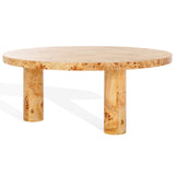 Safavieh Everbella Burled Mappa Coffee Table Natural Veneer / Mdf / Pvc SFV3591A